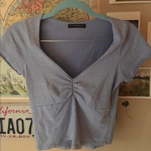 Blue brandy Melville floral Gina top